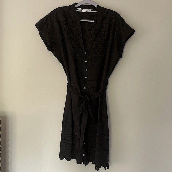 Veronica Beard Black Floral Mini Dress - Picture 1 of 12